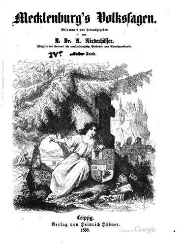 Albert Niederhöffer: Mecklenburg's Volkssagen - Vierter Band (German language, 1858, Verlag von Heinrich Hübner)