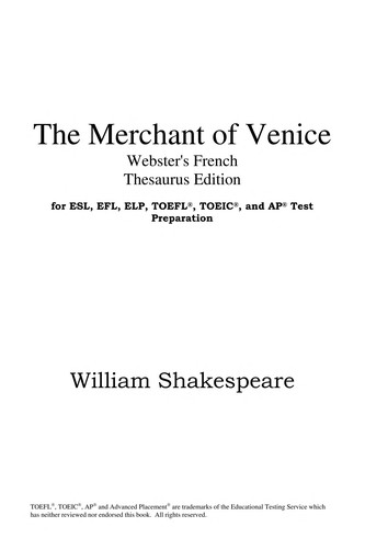 William Shakespeare: The merchant of Venice (2005, ICON Classics)