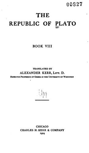 Plato: The Republic of Plato (1914, C. H. Kerr & company)