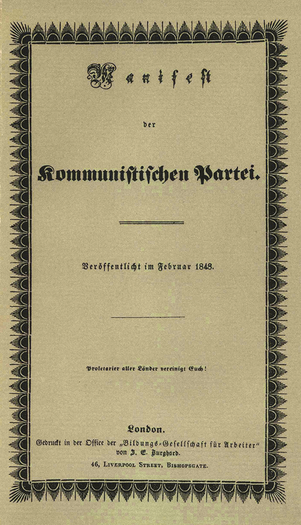 Friedrich Engels, Karl Marx: Manifest der Kommunistischen Partei (German language, 1848)