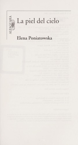 Elena Poniatowska: La piel del cielo (Spanish language, 2001, Alfaguara)