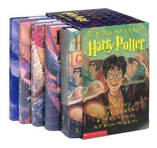 J. K. Rowling, J.K Rowling, Jim Dale, Joanne K. Rowling: Harry Potter Hardcover Box Set with Leather Bookmark (2003)