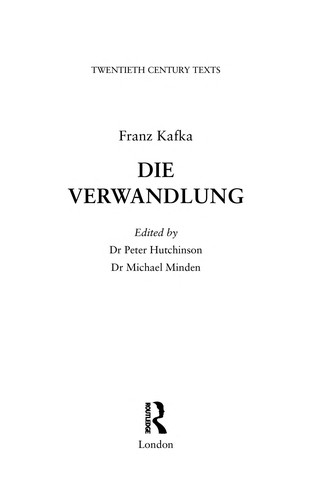 Franz Kafka: Die Verwandlung (German language, 1993, Routledge)